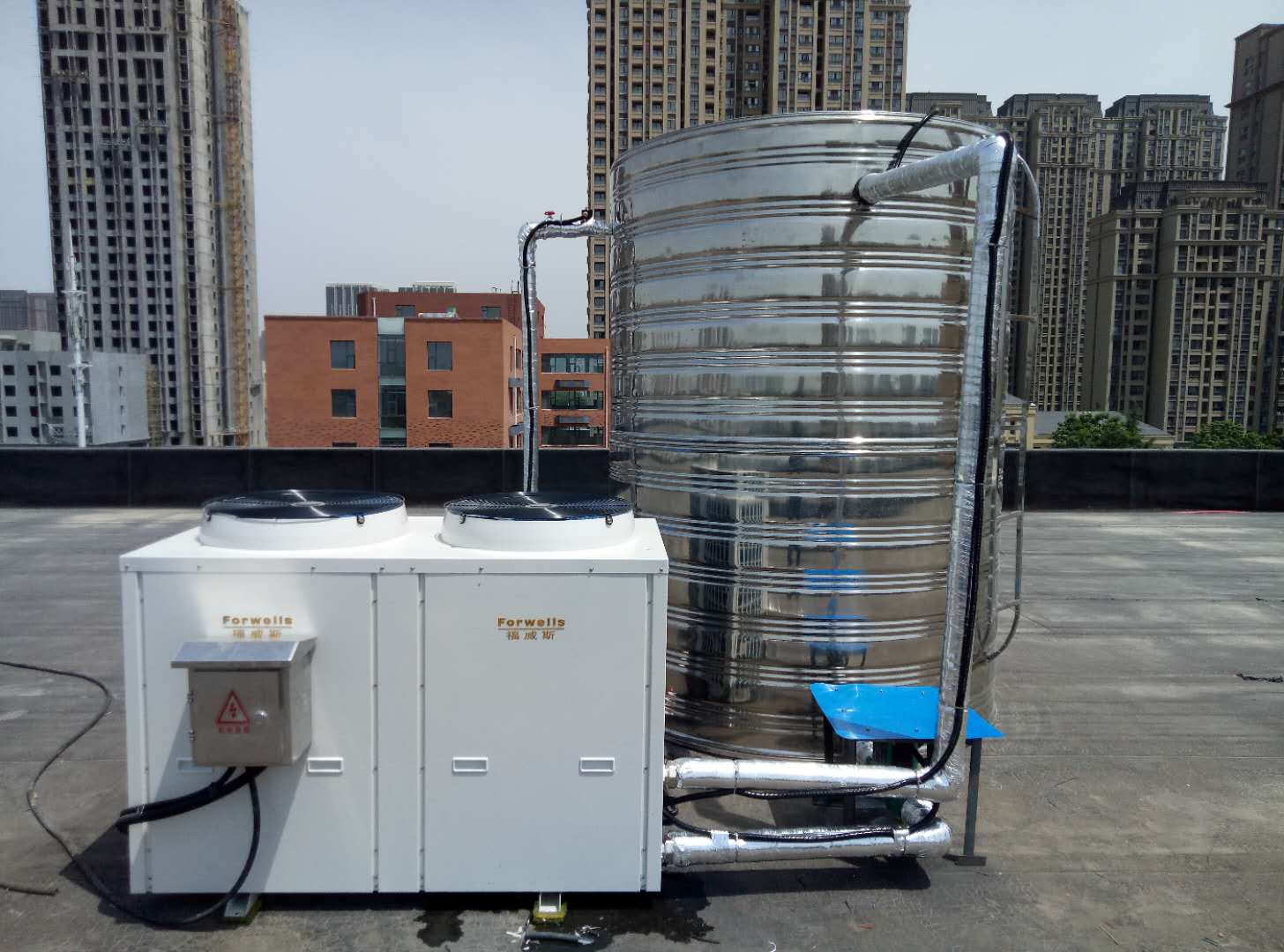河南學(xué)校用空氣能熱水器，四季恒溫